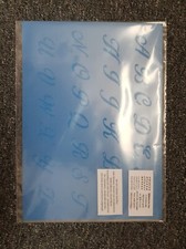 Schablone Buchstaben Set in Schreibschrift 1 x Alphabet groß 1 x Alphabet klein 