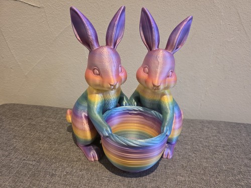 Osterhasen mit korb groß deko - mit,