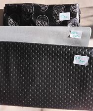 Konvolut Kunstleder, Totenkopf, teilweise  glitzer, für Diy Projekte, Taschen