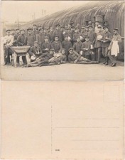 Königsbrück Kinspork Gruppenfoto Soldaten vor Kaserne 1917 Privatfoto