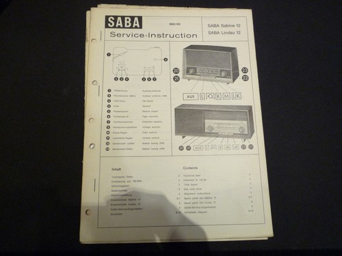 Original service manual saba - original,