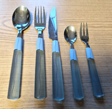 Tupperware Junge Welle Besteck ( J19) blau - 5 Teile  - Löffel + Gabeln + Messer