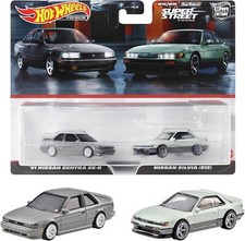 1:64 Hot Wheels 2024 Premium 2-Pack Nissan Sentra SE-R + Nissan Silvia (S13) 979