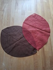 Deckchen (2 Stück), Herbstblatt, Transparent, Braun/Orangerot