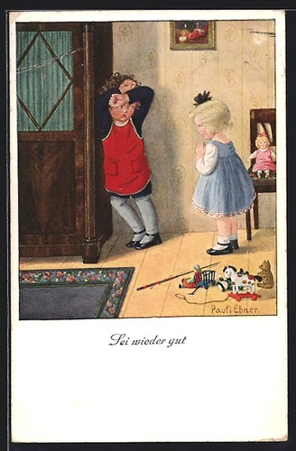 Künstler pauli ebner ein - künstler-ak, ebner: