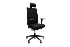 Bürodrehstuhl Bürostuhl Viasit "F1" schwarz, Armlehnen, Kopfstütze, VERSANDFREI!