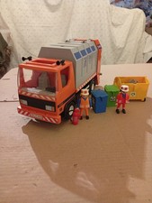 Playmobil 4418 Müllabfuhr Müllauto Orange Mit Zubehör