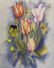 Tulpen original aquarell - tulpen,