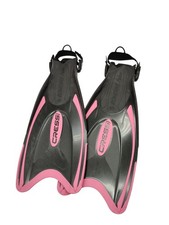 Cressi Flossen offen Ferse Universal Schwarz Pink Größe S/M