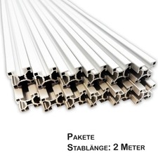 Alu Profil 30x30 mm Nut 8 | 2 m Pakete Alu Nut Nutprofil B-Typ Bosch kompatibel