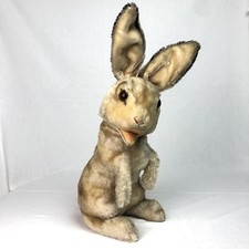 Steiff großer Hase MANNI 3020/50 Knopf Silber Kopf drehbar 1950er Top Zustand!!