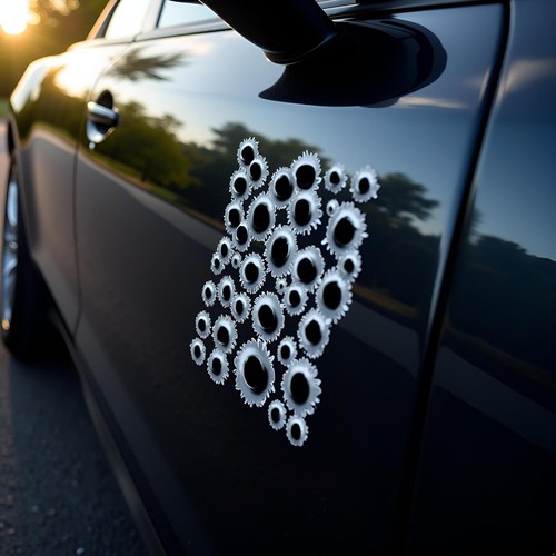 Bullet hole and scratch car - bullet,