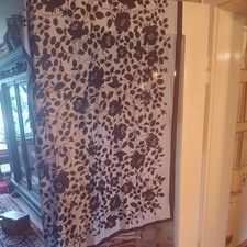 Seidentuch Stola Tuch Blaue Rosen reine Seide 170cm x 85cm vintage WOW