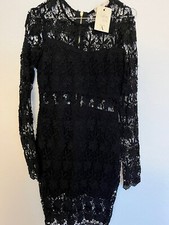 Häkelkleid schwarz Gr M