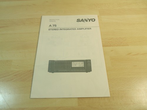 Bedienungsanleitung sanyo 75 - bedienungsanleitung,