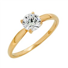 Verlobungsring mit Zirkonia Damenring Ringe in Gold Ring Gold 333 Solitärring