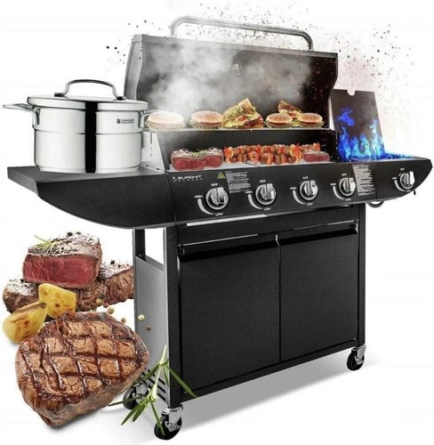 Gasgrill grill 1 edelstahl - 4, +