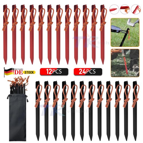 24x zelt heringe - 12/24x, aus
