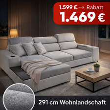 Großes Ecksofa 291 cm L-Form