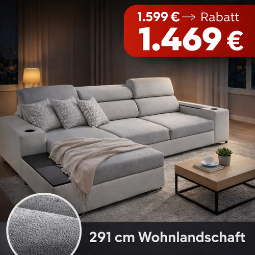 Großes ecksofa 291 - ecksofa,