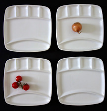 4 klassische Fondueteller Käsefondue Antipasti Snack Grillteller weiß Neuzustand