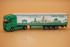 Herpa Spur H0 941297 MB Gigaspace Gardinenplanen-Sattelzug mit Mitnahmestapler