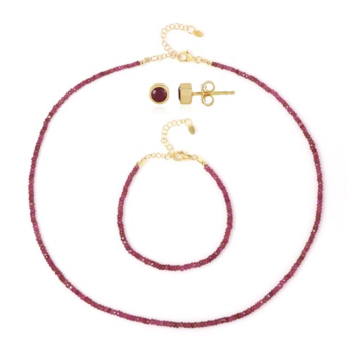 Cavill rubin ring ohrringe 925 - rubin,