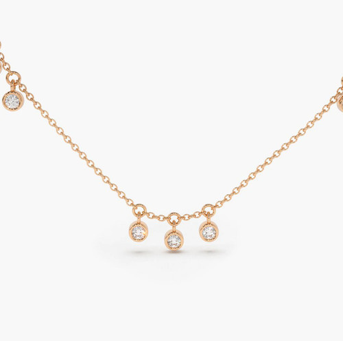 Damen halskette rosegold - halskette,
