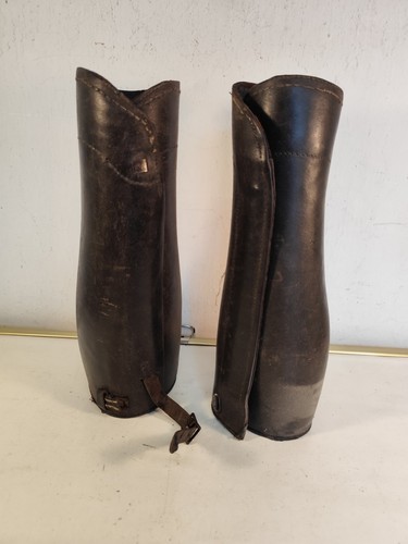 Leder gamaschen militär - leder,