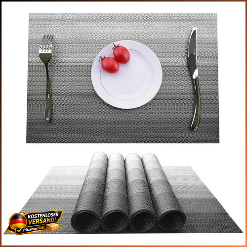 Platzsets grau modern 4er set - grau,