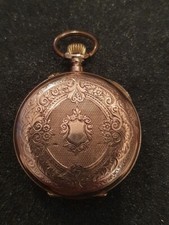 Damen Taschenuhr Remontoir Cylindre 10 Rubis Gold 585