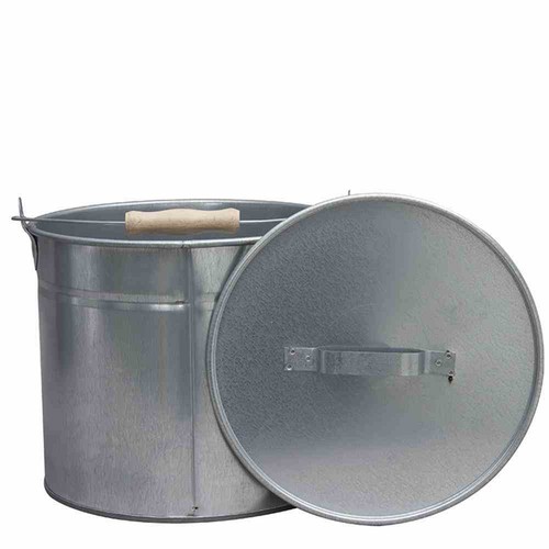 Ascheeimer verzinkt 5l - verzinkt, 12,5l