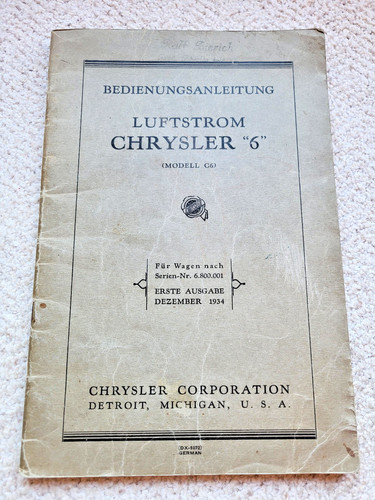 Chrysler luftstrom - chrysler, (