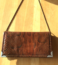 Echte Schlangenledertasche Ledertasche Handtasche Clutch 15 x 28 Vintage Träger