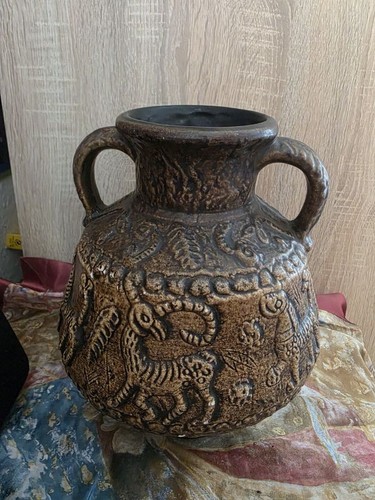 Rustikale amphorenvase braun - amphorenvase,,