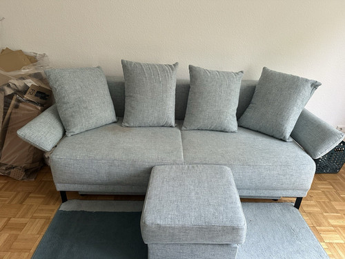 Sitzer schlafsofa grau - 3-sitzer,