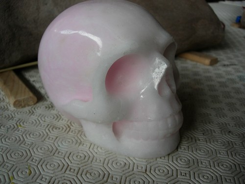 Kristallschädel groß rosa - ,
