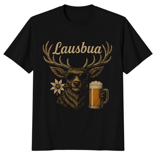 Lausbua hirsch bier herren - lausbua,
