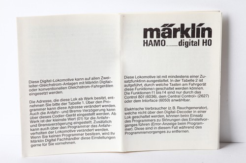 Märklin anleitung für h0 - ,