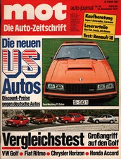 Zeitschrift MOT Auto Journal #23 von 1978 US Autos Honda Accord Fiat Ritmo Golf