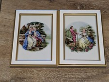 2 x Kleines Porzellanbild