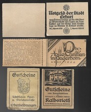 Notgeldhüllen, 4 Stück