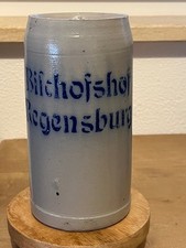 1 l Bierkrug Krug Masskrug Bier Brauerei Bischofshof Regensburg