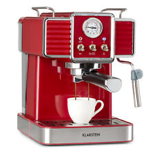 Espressomaschine 1350W 20 Bar 1,5L Cappuccino Milchschaum Siebträger Retro Rot