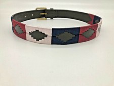 Bestickter Pologürtel braunes