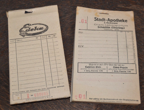 Rechnungsblock um 1940 - 2, st.