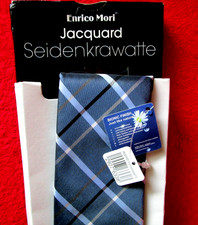 Seidenkrawatte, Jacquard, Reine Seide, Breite: 8cm Enrico Mori Bionic Finish