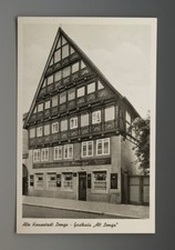 Ansichtskarte Gasthaus mit EMAILSCHILDERN in Lemgo um 1930
