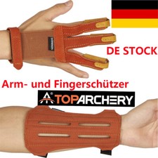 Bogenschießen Armschutz Fingerschutz Schutz SETZEN Leder Verstellbare Schießen