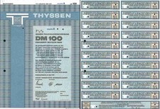 Thyssen 1971 Duisburg Hamborn Eschweiler Mülheim Hoesch Krupp 100 DM Stahlwerke